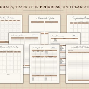 Budget Planner Printable PDF, Financial Planner Printable, Budgeting Binder, Finance Tracker Bundle, Paycheck Budget Template, Canva Edit.