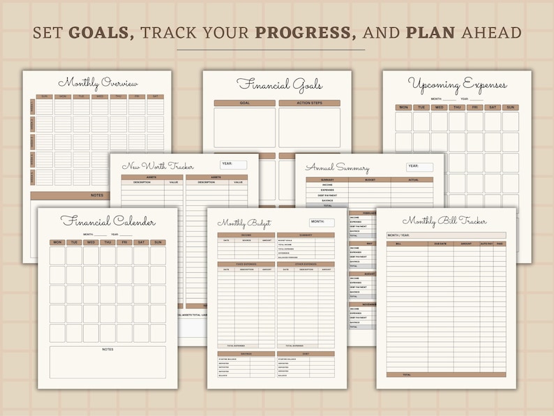 Budget Planner Printable PDF, Financial Planner Printable, Budgeting Binder, Finance Tracker Bundle, Paycheck Budget Template, Canva Edit.
