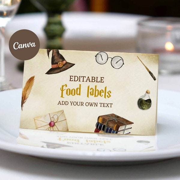 Harry potter food labels - Etsy
