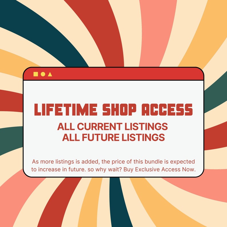 ENTIRE STORE - All Past and Future Designs - Google Drive Access - Whole Etsy Shop, Tumbler designs, Budget Spreadsheet, T-shirt designs etc