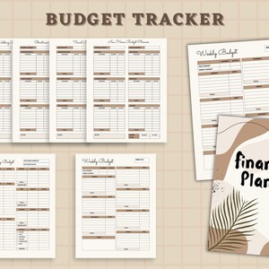 Budget Planner Printable PDF, Financial Planner Printable, Budgeting Binder, Finance Tracker Bundle, Paycheck Budget Template, Canva Edit.