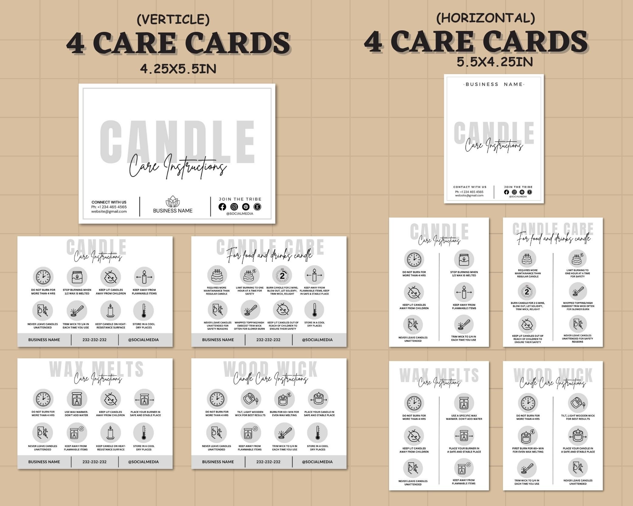 Candle Business Bundle I Editable Canva Template, Invoice Template ...