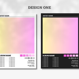 Album Cover Poster Canva Template | Album Poster Canva | Customizable Digital Music Poster | Album Poster | Personalize Album Print.