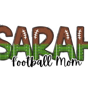 Football Alphabet Letters PNG Bundle, Grid Iron Sports Doodle Letters ...