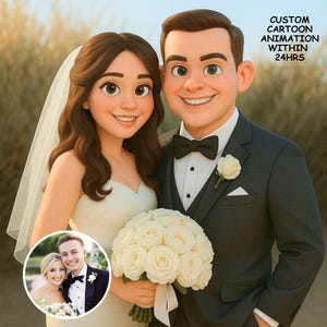 Couples' Portraits, Custom Cartoon Style Portrait from Photo, photo to cartoon, Digital 3D Portrait, drawing from photo, custom portrait.
