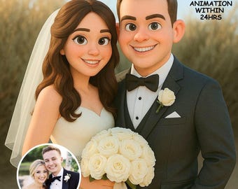 Couples' Portraits, Custom Cartoon Style Portrait from Photo, photo to cartoon, Digital 3D Portrait, drawing from photo, custom portrait.