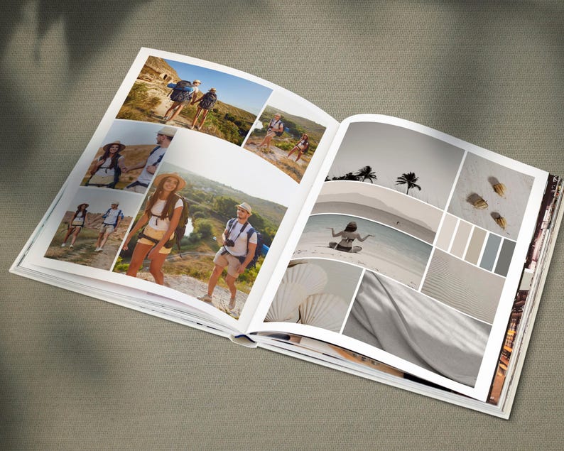 30 Travel Print Photo Book Template, Travel Journal Printable, Family ...