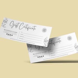 Boho Gift Certificate Template, DIY Printable Gift Voucher Certificate, Editable Gift Card, Spa Gift Certificate, Canva Template, Salon Gift Card, A Gift for You, Gift Card, Holiday Gift Card, Gift Card Template, Business Printable, Gift Voucher, Gift Templates, Gift Certificate, Certificate Template, Printable Voucher, Editable Certificate, Certificate Digital