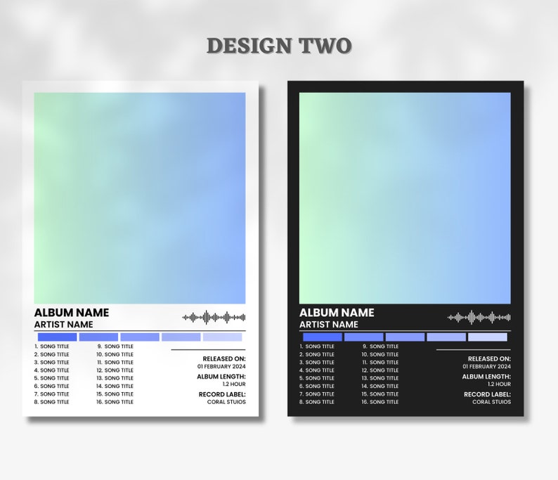 Album Cover Poster Canva Template | Album Poster Canva | Customizable Digital Music Poster | Album Poster | Personalize Album Print.