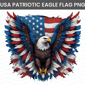 USA Patriotic Eagle Flag PNG, Eagle PNG Art, Abstract usa Eagle, Transparent Eagle, American Pride Art, Veterans Day Clipart, eagle Png.