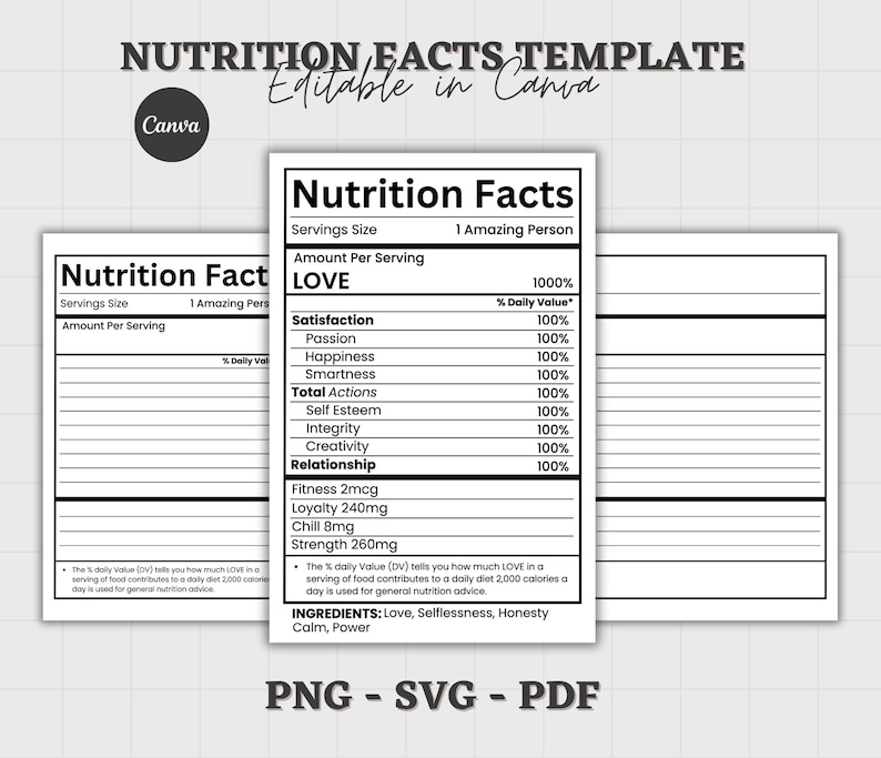 Nutrition Facts Template, Nutrition Facts PNG, Birthday Nutrition Facts Template, Nutrition facts SVG, Nutrition Facts Mug, Nutrition Facts, Nutrition Facts Mugs, Nutrition Facts PNG, Chips Bag Nutrition, Nutrition Facts Label