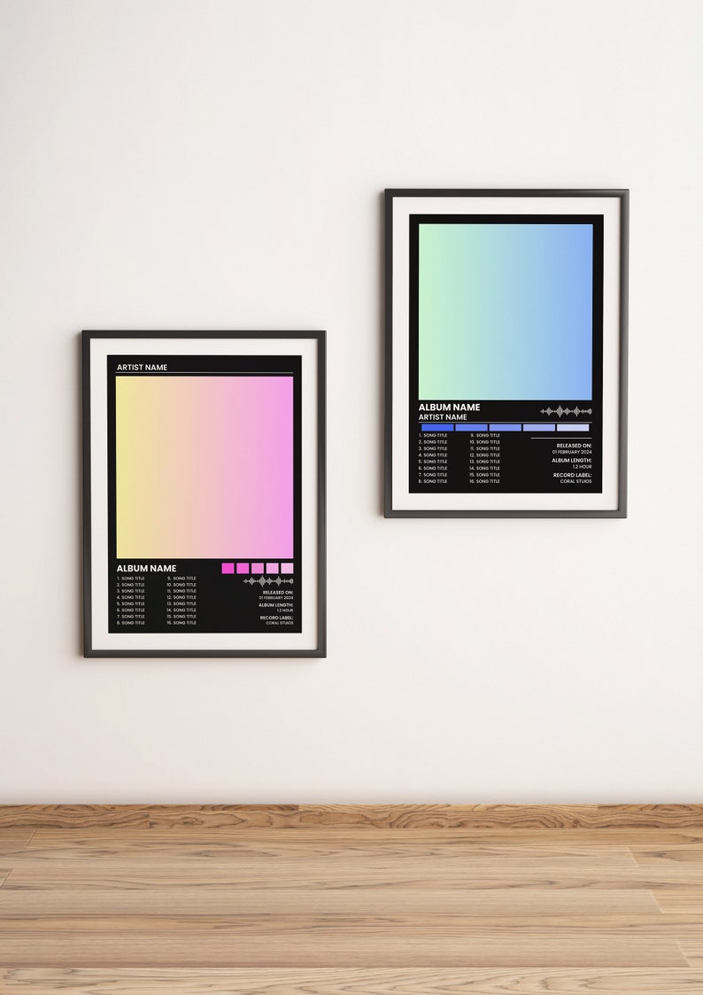 Album Cover Poster Canva Template | Album Poster Canva | Customizable Digital Music Poster | Album Poster | Personalize Album Print.