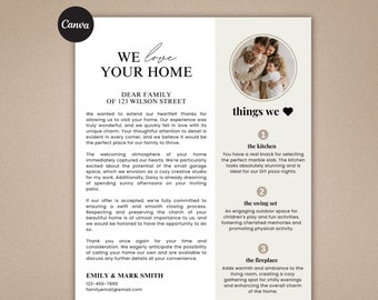 Home Offer Letter Template | Canva Buyer Offer Letter | Family Home Letter | We Love Your Home Letter | Offer Letter | Canva Template