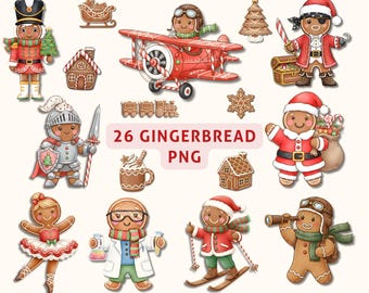 Lebkuchen Clipart Bundle | Lebkuchen Cookie PNG | Festliche Keks-Grafik | PNG Weihnachts Clipart | Weihnachtskekse PNG | Weihnachten Clipart.