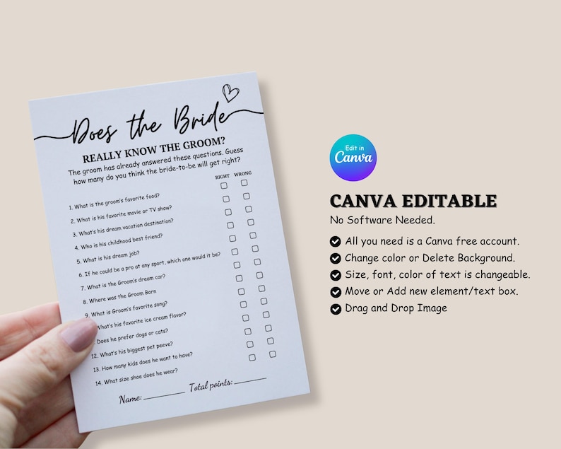 Bridal Shower Game Bundle, Minimalist Bridal Shower Games, Modern Bridal Shower Games Canva Edit, minimal shower games, bridal games bundle.