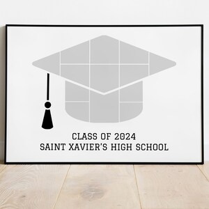 Graduation Photo Collage, Class of 2024 Graduation Collage, Graduation Cap Collage, Class of 2024, Grad Photo Senior Gift Picture Collage.