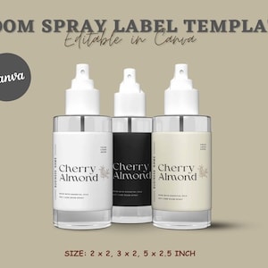 Room Spray Label Template, Editable Product Label Template, DIY Label for Body Products or Room Spray, Canva Label Template, Canva Editable
