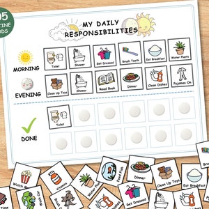 Tabelle der Aufgaben für Kinder, druckbare tägliche Routine, tägliche Aufgaben, tägliche Aufgaben, Kinderposter