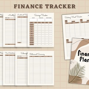Budget Planner Printable PDF, Financial Planner Printable, Budgeting Binder, Finance Tracker Bundle, Paycheck Budget Template, Canva Edit.