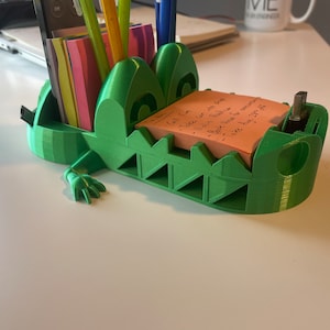 Alligator Sticky Note Holder Desk Organizer
