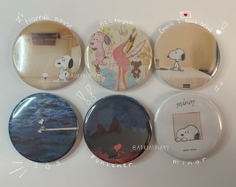 Dog Album Button Pins | 2.25 in (M)
