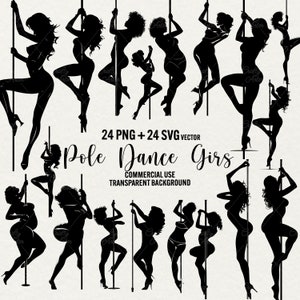 Pole Dance Silhouette svg bündel, Tänzerin Mädchen svg und png Dateien, Stange Tänzerin svg schnitt Dateien für Cricut, exotische Tänzerin Vektor, kommerzielle Nutzung