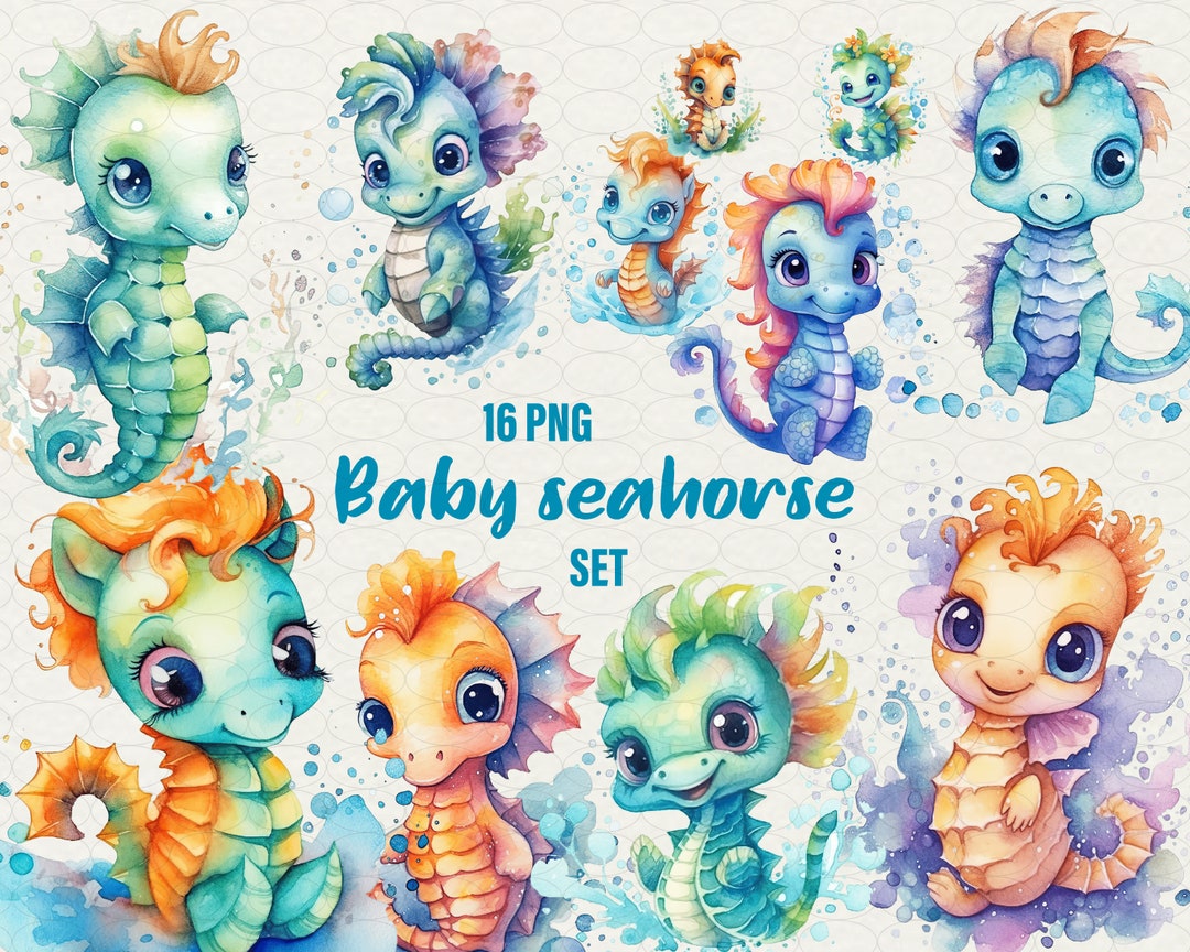Baby Seahorse Clipart 25 Png Watercolor Seahorse Summer Party Clipart Baby Seahorse Clipart 25 Png Watercolor Seahorse Summer Party Clipart