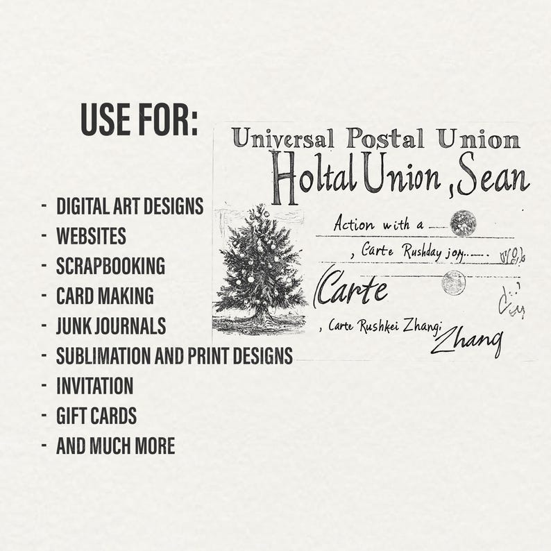 Vintage Handwriting Letter Overlays: Scrapbook Pngs (commercial Use) - Etsy