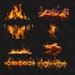 Fire Overlays Clipart: 44 Flame Effects, Transparent PNG (digital ...
