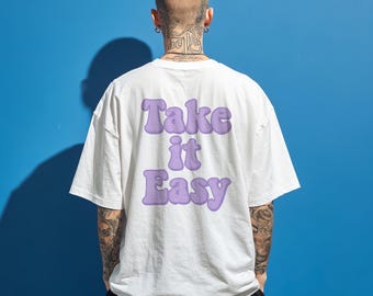 Take It Easy Retro PNG: 70s T-Shirt Design (Digital Download)