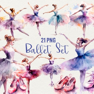 Aquarell Ballett Clipart, Frau Ballett Clipart, 21 PNG Frau Tanz Ballerina, Schönheit der Frauen im Ballett, kommerzielle Nutzung