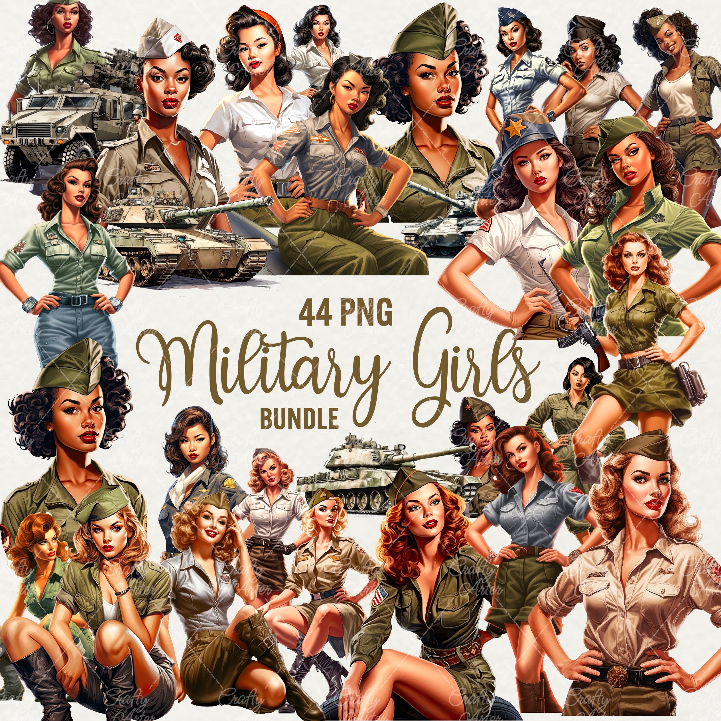Army Pin up Girl - Etsy