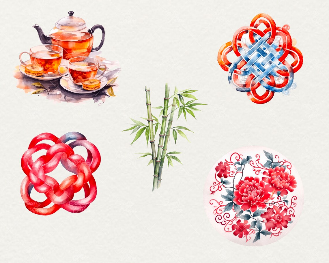 Traditional Graphics China Watercolor Clipart: Traditional Culture Graphics (30 PNG) - Etsy