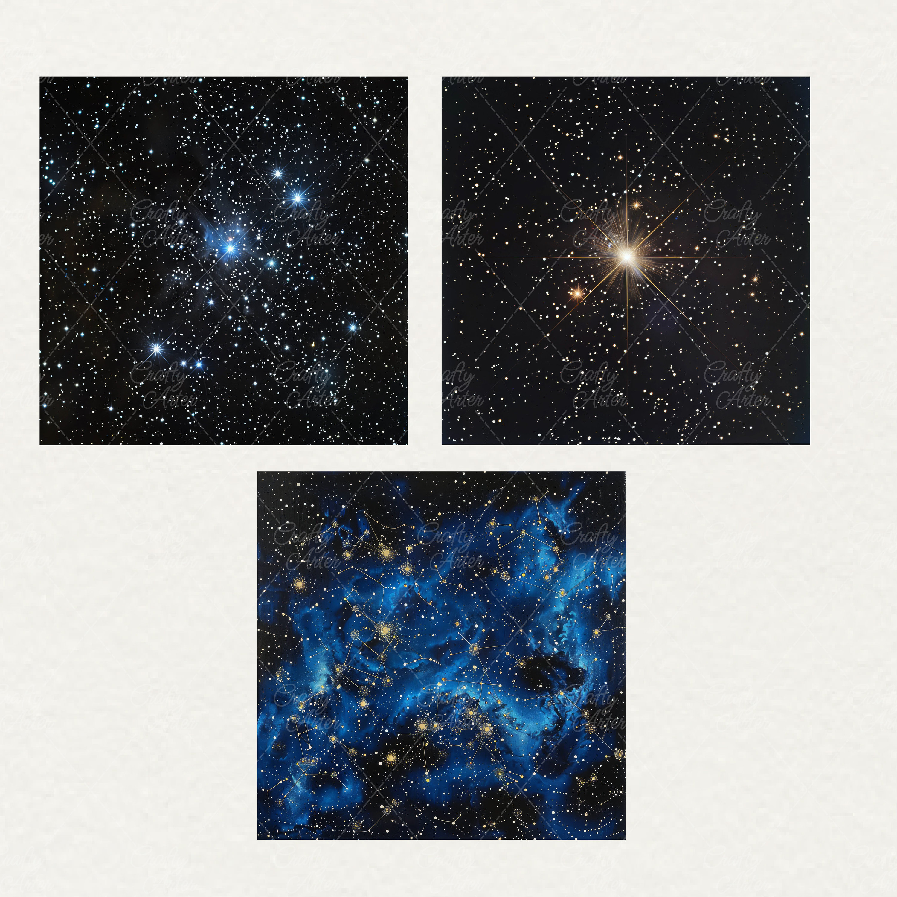 Cosmic Night digitaal papier: 21 hemelse aquareltexturen (commercieel  gebruik) - Etsy België, image size:3000x3000