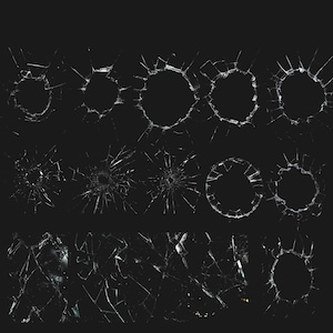 Broken Glass Overlays, 49 png realistic broken glass, crack glass texture photo overlays, shattered glass, transparent png commercial use, photoshop overlays, photo editing, glass texture overlays