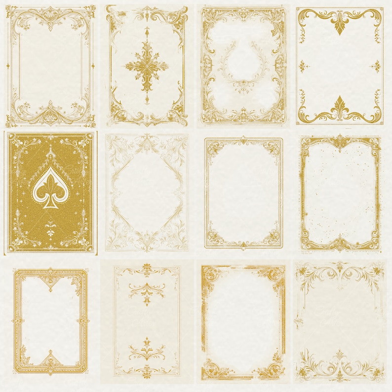 Gold Book covers clipart, 34 png gilded book covers, ornate frame, gold corner border, digital scrapbook paper crafts, commercial use, printable elements, decorative golden corner, transparent background, digital download, gold ornament graphics