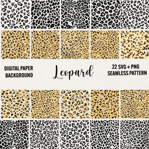 Modèle sans couture léopard, svg imprimé léopard, papier numérique imprimé animal, impression numérique guépard léopard, téléchargement immédiat utilisation commerciale