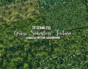 Seamless Grass Texture: Green Field Backgrounds (Digital Download)