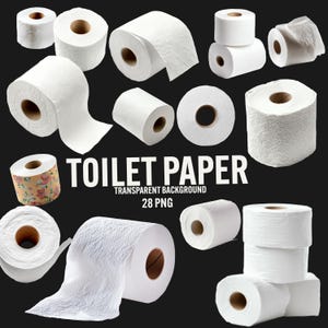 Toiletpapier clipart, realistische toiletpapier png, trendy stickers, digitale elementen, foto-overlays, transparante achtergrond, commercieel gebruik