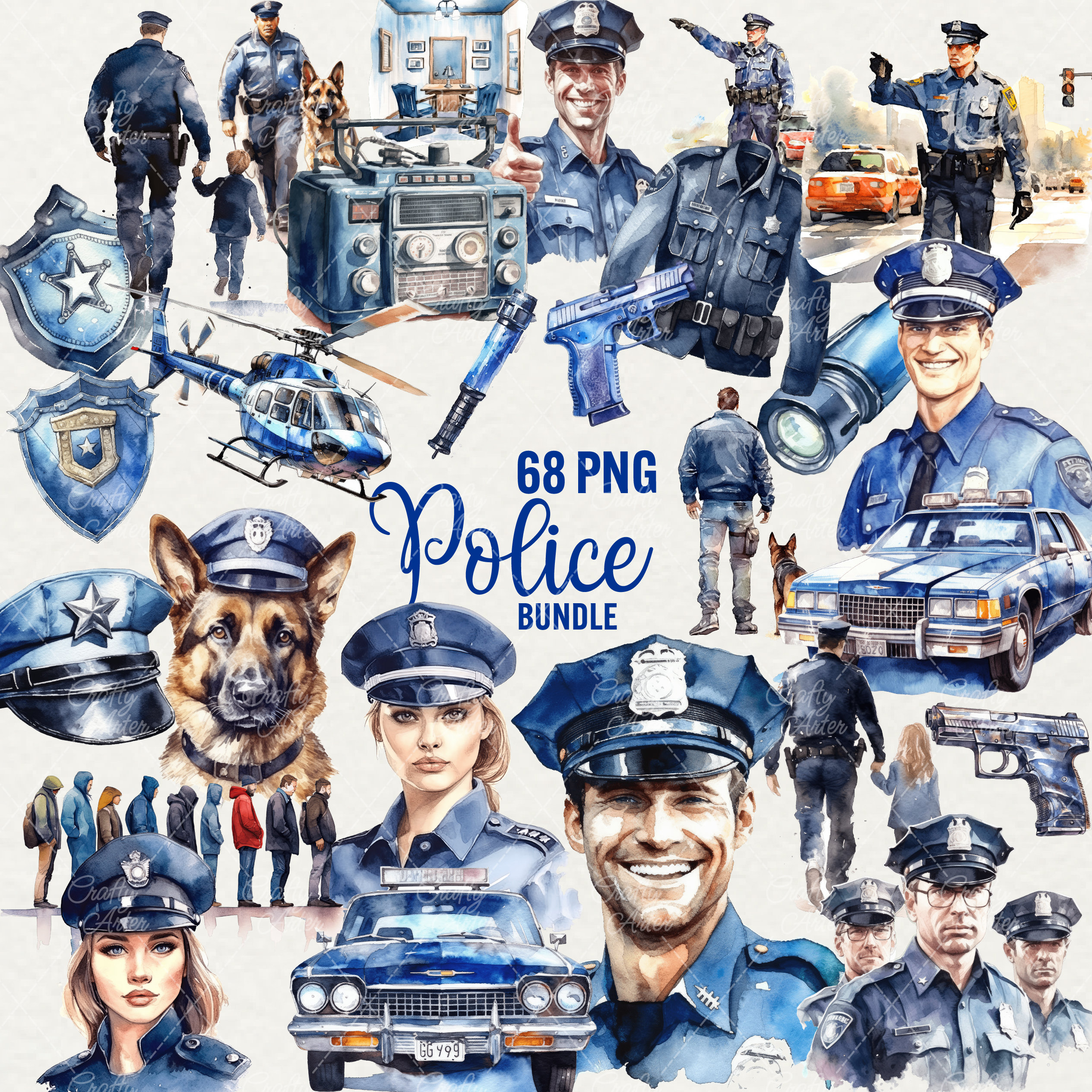 Aquarel politie clipart bundel, 68 png illustratie politie man clipart, hond,  helikopter, politievrouw, instant download voor commercieel gebruik - Etsy  België, image size:2529x2529