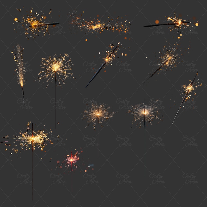 Sparkler overlays clipart, 25 png new years eve spark light, wedding sparkler, gold photoshop overlay, transparent background commercial use, photo editing, Birthday Overlay, Graduation Overlay, Digital gold overlay, Magic photo overlays