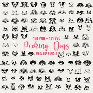 Hunde-Clipart-Bundle, 181 Hunderassen PNG- und SVG-Dateien, Hunde-Svg-Dateien für Cricut, Tierliebhaber, sofortiger Download, kommerzielle Nutzung