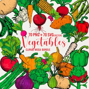 Lot de légumes svg, clipart png/ svg végétarien, marché de producteurs, légumes sains, fichiers coupés cricut, fichiers vectoriels silhouette usage commercial
