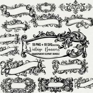 Banner Svg-bundel, banner png, vintage banner svg, lintbanners voor cricut, sjabloon voor spandoek, sierlijke frame banner silhouet commercieel gebruik