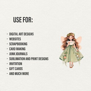 Watercolor Garden Fairy Clipart, 21 Png Spring Floral Fairies, Fantasy ...