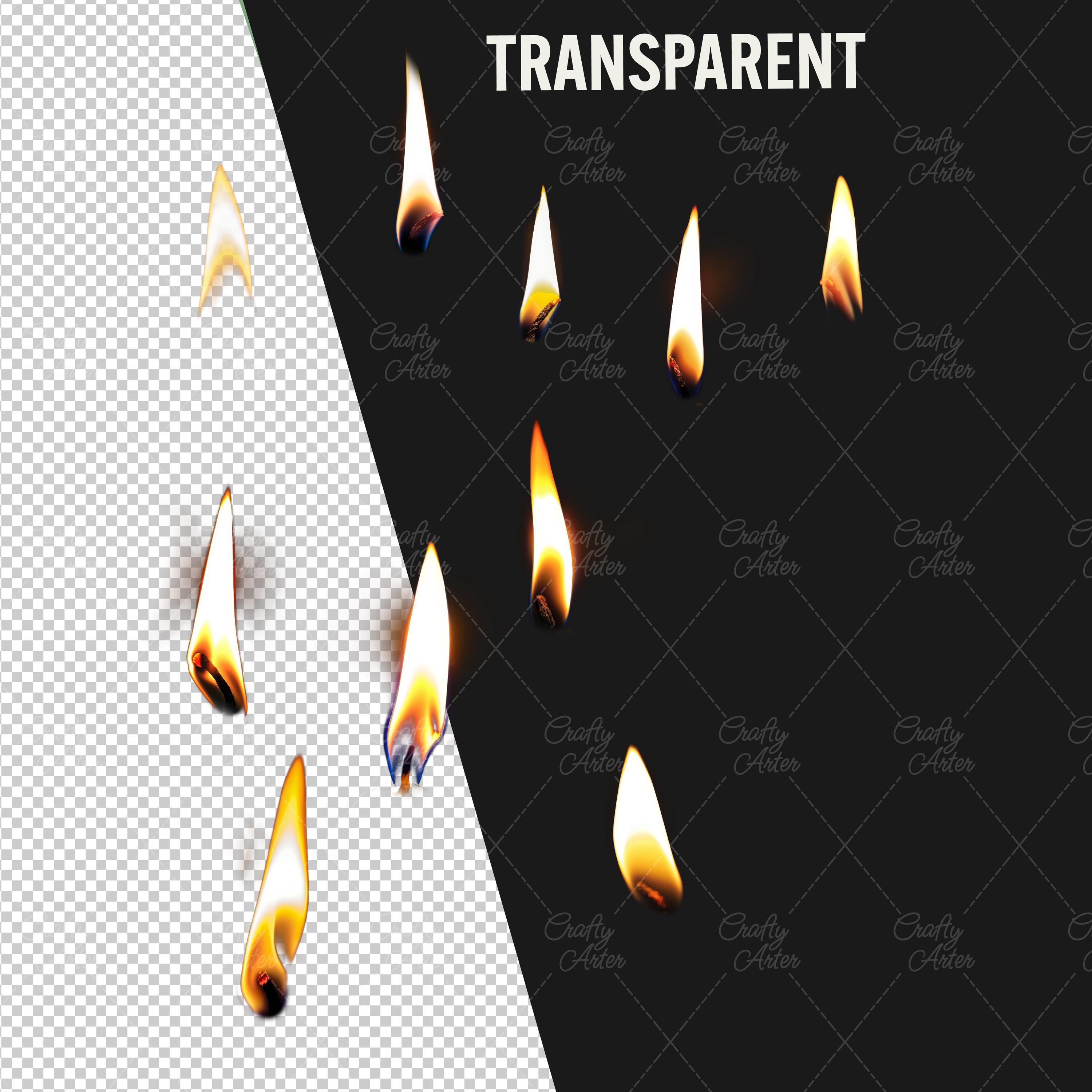 Candle Flame PNG Overlays: Transparent Light Effects (digital Download ...