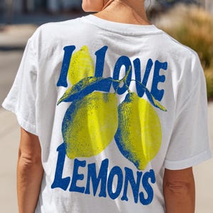 I Love Lemons t-shirt design, retro lemon summer png, trendy tee design, lemon italy  png sublimation, instant download commercial use