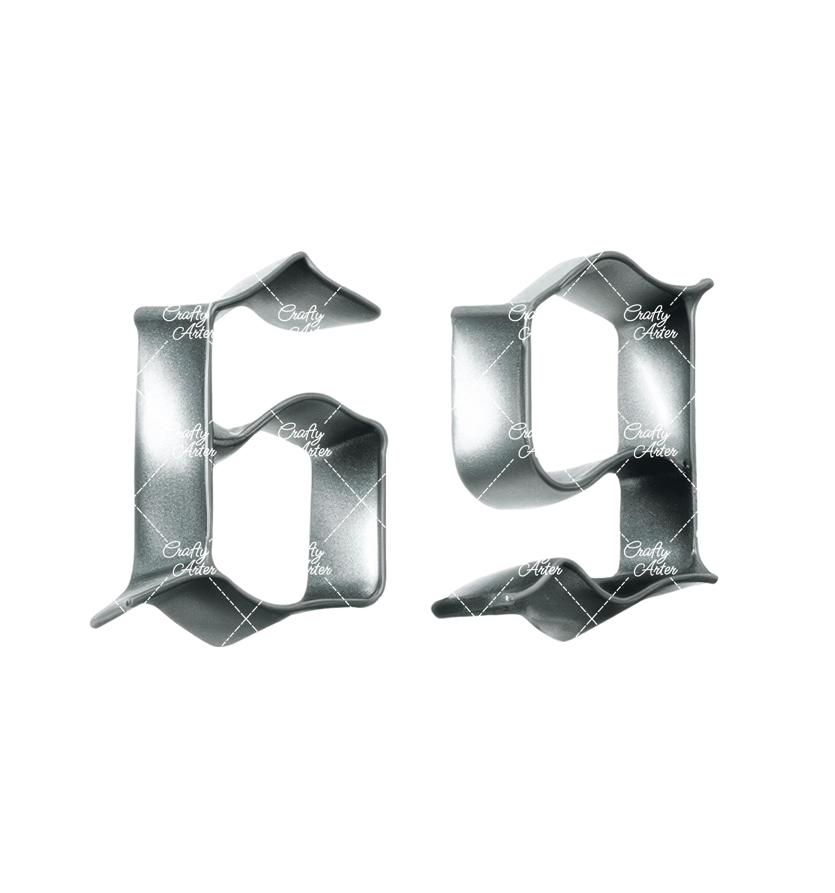 Gothic 69 Number PNG: Metallic Blackletter Font (digital Download) - Etsy