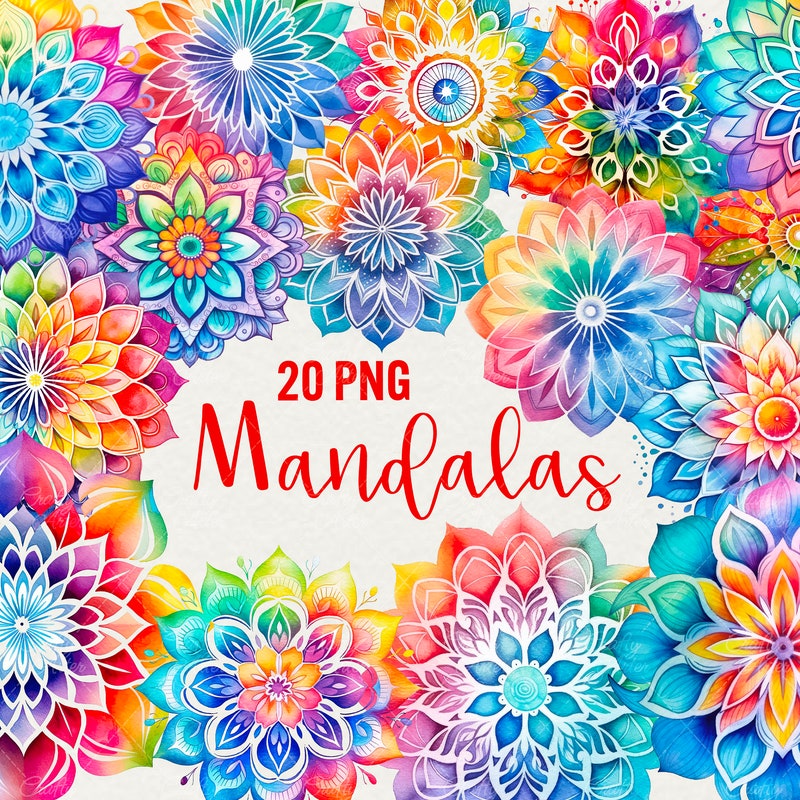 Mandala Clipart - Etsy