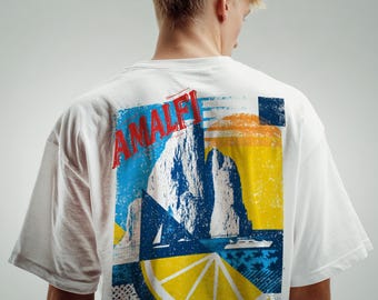Estampado de limones de la Costa Amalfitana: Diseño de verano italiano (PNG, PDF, descarga digital)
